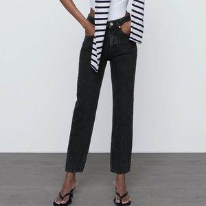 Zara Black Mom Jeans